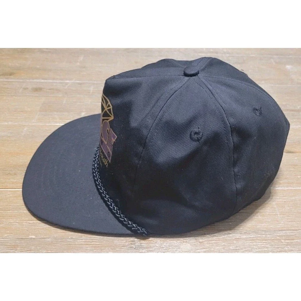 Vintage PALACE CASINO Jewel Of The South Black Rope Hat Snapback Cap Biloxi Miss